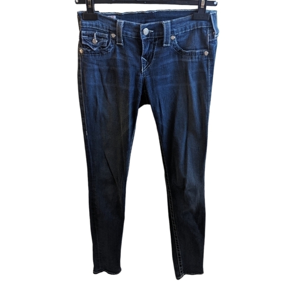 True Religion women's jeans size 25.  Silver badge on back of jeans. - Picture 2 of 9